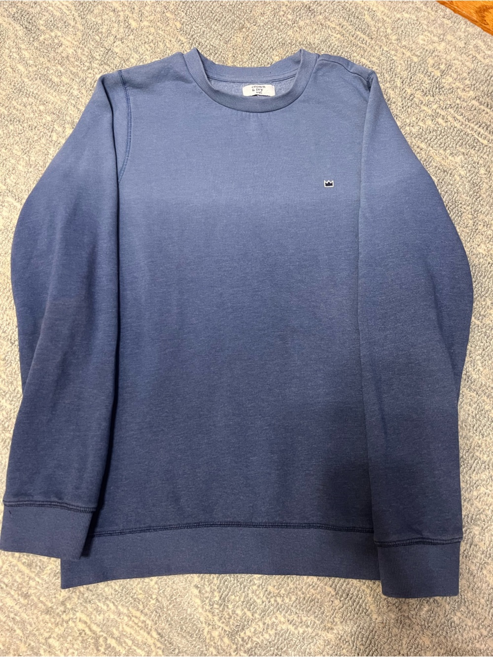 Kids Navy Crew Neck Long Sleeve Thermal Top